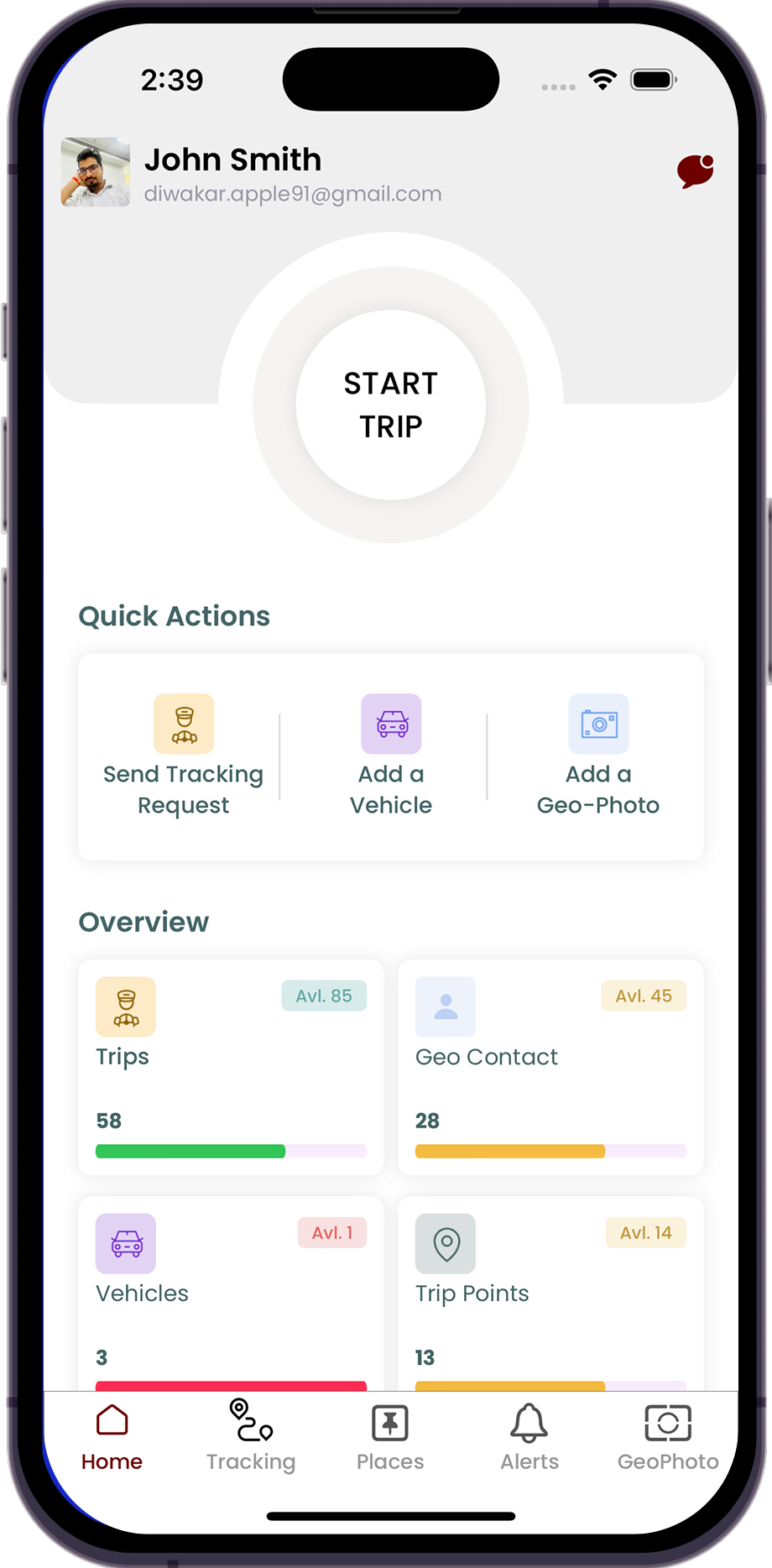 GeoTrip — Trip & Mileage Tracking App